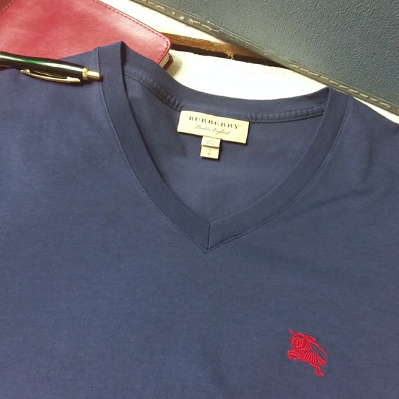 Burberry Other - Burberry T-shirt V-neck Dark Blue NWOT